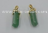 NGP5034 8*30mm sticks green aventurine pendants wholesale