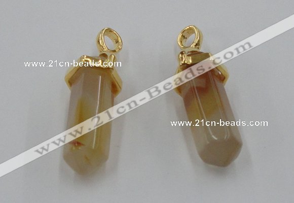 NGP5036 8*30mm sticks agate gemstone pendants wholesale