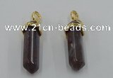 NGP5037 8*30mm sticks Indian agate gemstone pendants wholesale