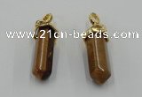 NGP5041 8*30mm sticks yellow tiger eye pendants wholesale