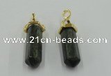 NGP5042 8*30mm sticks seaweed quartz pendants wholesale