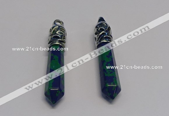 NGP5406 10*65mm sticks synthetic lapis lazuli pendants wholesale