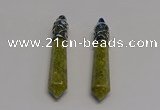 NGP5407 10*65mm sticks unakite gemstone pendants wholesale