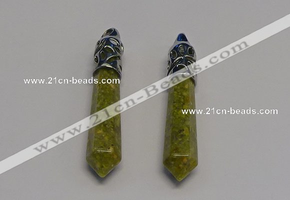 NGP5407 10*65mm sticks unakite gemstone pendants wholesale