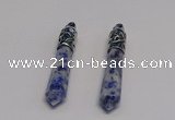 NGP5408 10*65mm sticks sodalite gemstone pendants wholesale