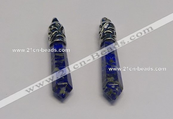 NGP5409 10*65mm sticks lapis lazuli gemstone pendants wholesale