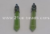 NGP5415 10*65mm sticks green aventurine pendants wholesale