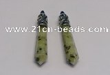 NGP5419 10*65mm sticks kiwi jasper pendants wholesale