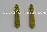 NGP5440 10*65mm sticks unakite gemstone pendants wholesale