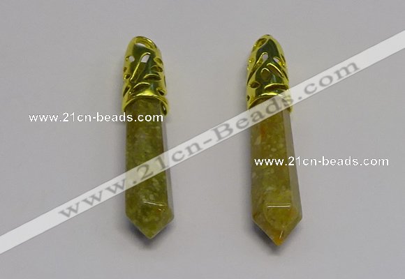 NGP5440 10*65mm sticks unakite gemstone pendants wholesale