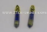 NGP5442 10*65mm sticks lapis lazuli gemstone pendants wholesale