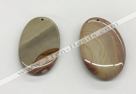 NGP5519 35*50mm oval ocean jasper pendants wholesale