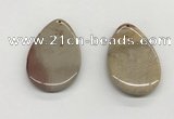 NGP5520 35*50mm flat teardrop ocean jasper pendants wholesale