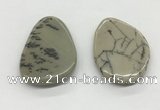 NGP5525 30*50mm - 35*55mm flat teardrop jasper pendants