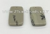 NGP5526 30*50mm - 35*55mm rectangle jasper pendants wholesale