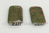 NGP5534 35*55mm rectangle unakite gemstone pendants