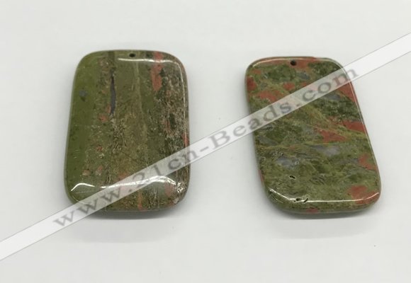 NGP5534 35*55mm rectangle unakite gemstone pendants