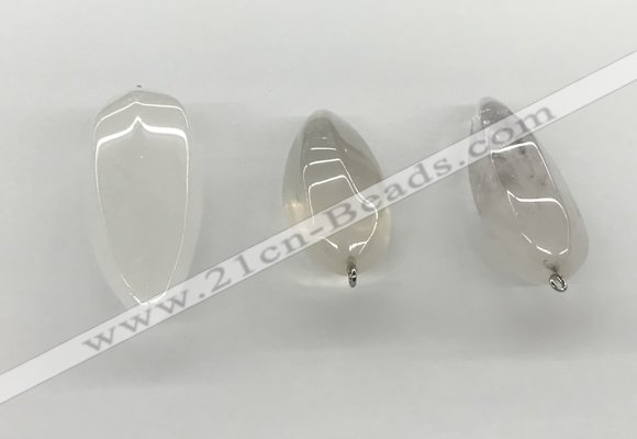 NGP5540 14*40mm - 23*58mm teardrop white crystal pendants