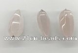 NGP5541 14*40mm - 23*58mm teardrop rose quartz pendants