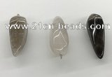 NGP5542 14*40mm - 23*58mm teardrop smoky quartz pendants