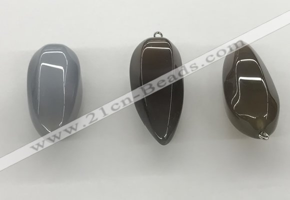 NGP5545 14*40mm - 23*58mm teardrop agate gemstone pendants