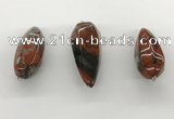 NGP5558 14*40mm - 23*58mm teardrop brecciated jasper pendants