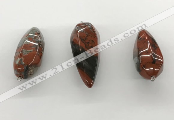 NGP5558 14*40mm - 23*58mm teardrop brecciated jasper pendants