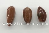 NGP5560 14*40mm - 23*58mm teardrop goldstone pendants wholesale