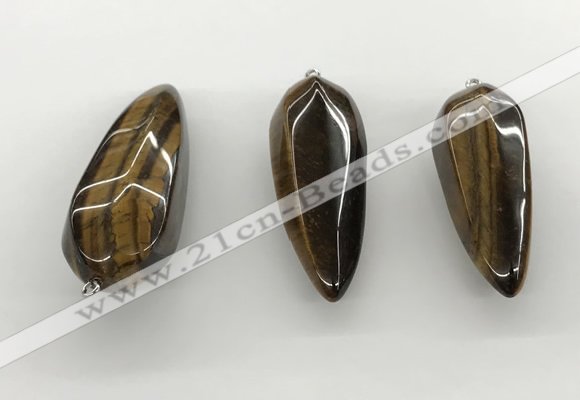 NGP5563 14*40mm - 23*58mm teardrop yellow tiger eye pendants