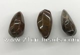 NGP5564 14*40mm - 23*58mm teardrop iron tiger pendants wholesale