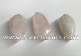 NGP5566 18*40mm - 23*58mm teardrop rose quartz pendants