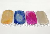 NGP5727 30*50mm rectangle agate pendants wholesale