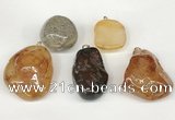 NGP5744 22*28mm - 30*45mm nuggets agate pendants wholesale