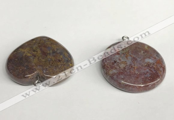 NGP5753 30mm freeform agate gemstone pendants wholesale