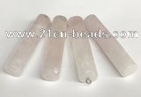 NGP5768 13*58mm tube rose quartz pendants wholesale