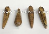 NGP5775 14*55mm teardrop iron tiger pendants wholesale