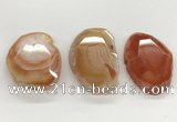 NGP5792 30*50mm - 45*65mm faceted freeform agate slab pendants