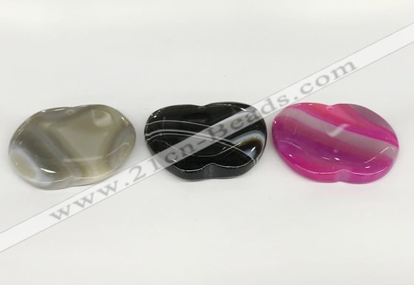 NGP5807 38*43mm apple agate gemstone pendants wholesale