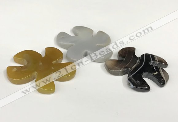 NGP5810 44mm - 46mm flower agate gemstone pendants wholesale