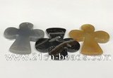 NGP5813 52*55mm cross agate gemstone pendants wholesale