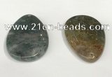 NGP5832 30*50mm - 35*55mm flat teardrop agate gemstone pendants