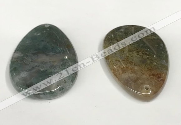 NGP5832 30*50mm - 35*55mm flat teardrop agate gemstone pendants