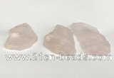 NGP5850 30*45mm - 40*60mm freeform rose quartz slab pendants