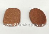 NGP5857 35*55mm freeform goldstone pendants wholesale