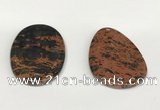 NGP5860 35*55mm freeform mahogany obsidian pendants wholesale