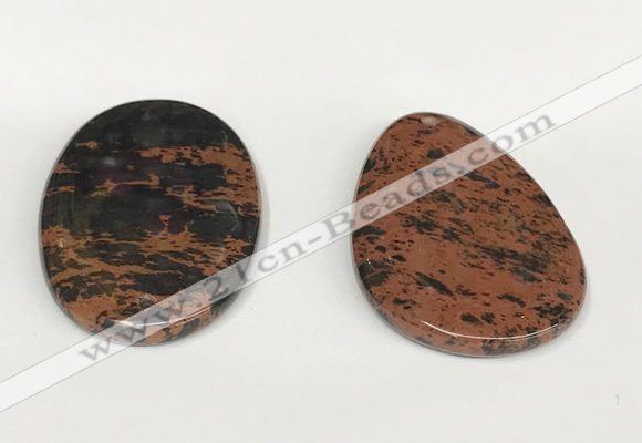 NGP5860 35*55mm freeform mahogany obsidian pendants wholesale