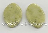 NGP5862 35*55mm marquise lemon jade pendants wholesale