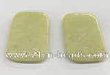 NGP5864 35*55mm rectangle lemon jade pendants wholesale