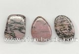 NGP5868 30*50mm freeform rhodonite pendants wholesale