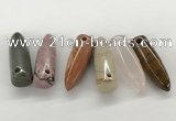 NGP5876 12*38mm cone mixed gemstone pendants wholesale